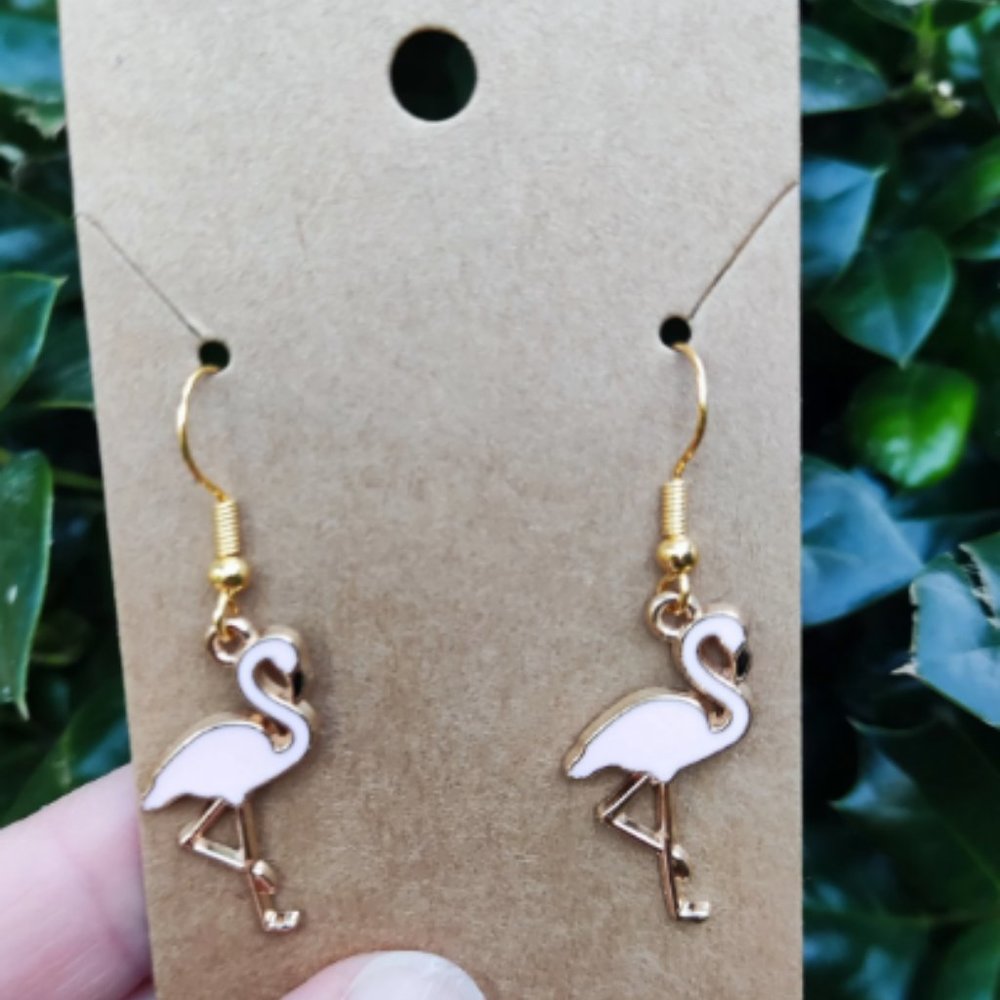 Light Pink Flamingo Earrings